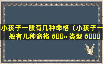 小孩子一般有几种命格（小孩子一般有几种命格 🌻 类型 🐕 ）